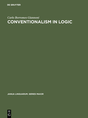 cover image of Conventionalism in logic